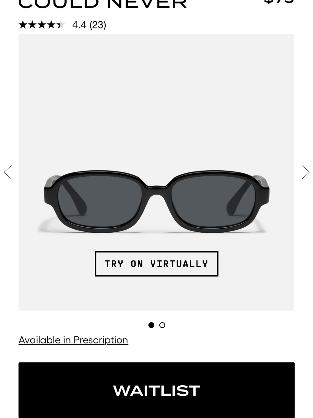 Quay Australia Black Oval Sunglasses